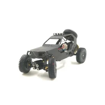 

Dasmikro Das87 Das87A03 HO Scale 1/87 4X4 Chassis DIY Desert Truck Crawler Kit with 3D Printed Body and Motor