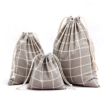 

Vogvigo Women Cotton Storage Bags Pink Portable Drawstring Bag Girls Cosmetic Bags Travel Pouch Clothes Handbag Makeup Bag