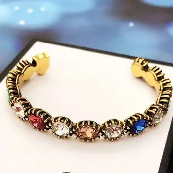 

Luxury Jewelry Designer Woman Cuff Bracelet Opening Adjustable Upper Arm Bracelet Adjustable 2020 Fashion New With Stone Fashion