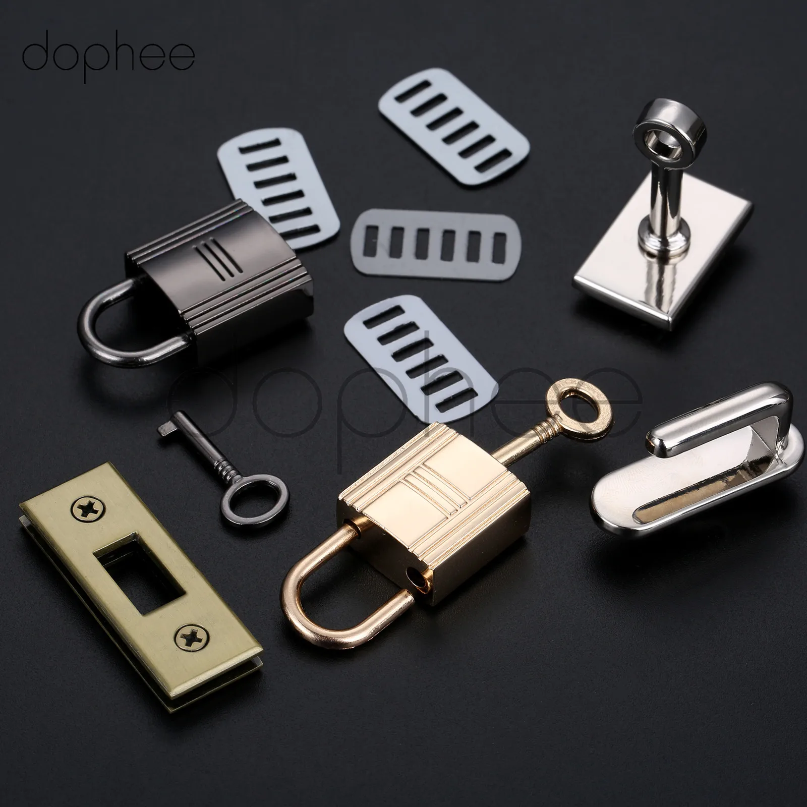 Dophee 7 шт. металлический замок с замком для ручных сумок сумка через плечо