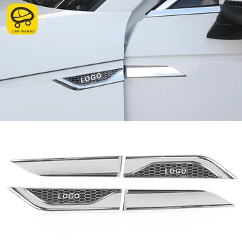 

CarManGo Car Accessories Side Badge Emblem 3D Sticker Trim Chrome Exterior Decoration for Audi A3 A4 A5 A6 Q2 Q3 Q5 Q7 Q8 S4 S5