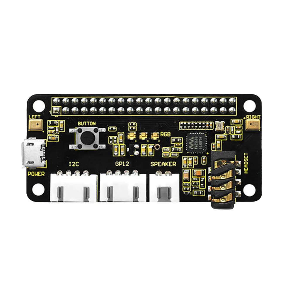 Keyestudio 5V ReSpeaker 2-Mic Pi HAT V1.0 Плата расширения для Raspberry Pi