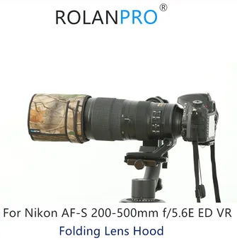 

ROLANPRO Lens Hood Telephoto Lens Folding Hood For Nikon AF-S 200-500mm f/5.6E ED VR Lens for Nikon SLR camera Lens Rain cover