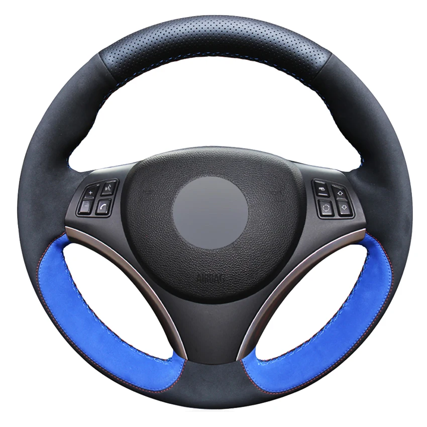 

Черная замша из натуральной кожи с ручной строчкой для BMW M Sport 3 серия E91 320i 325i 330i 335i M3 E90 E92 E93