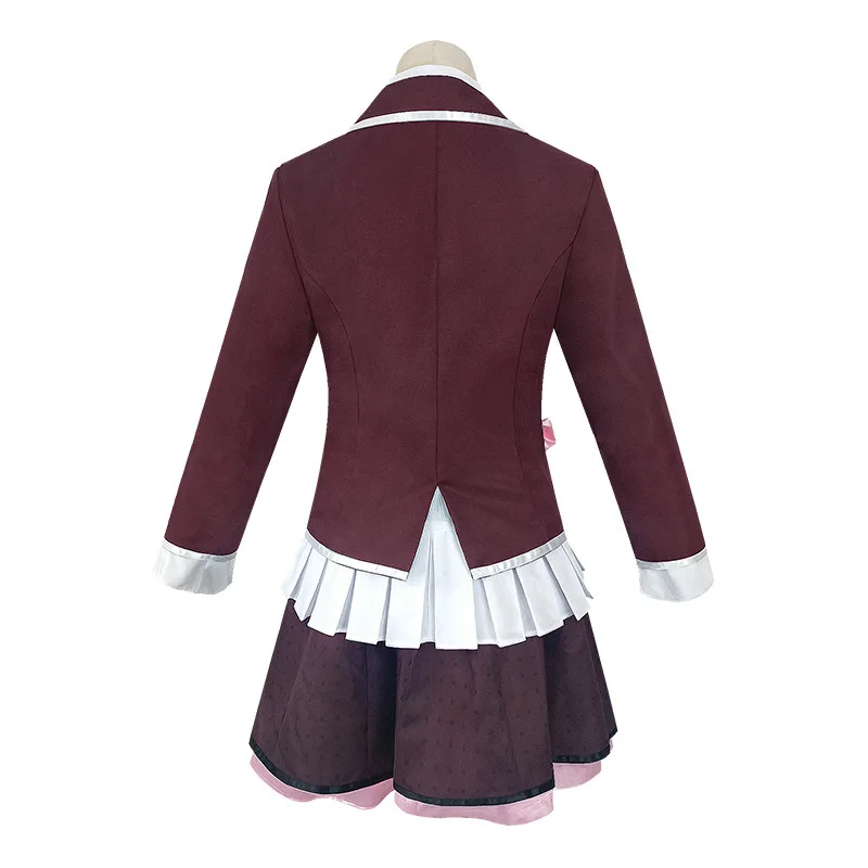 Costume Utsugi Kotoko Cosplay Wig and JK Uniform Danganronpa Another Episode Pink Long Hair Halloween Woman Party Clothes0 (5)
