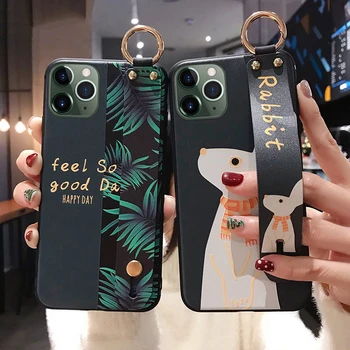 

Phone Holder Case For iPhone 11Pro Max Case For iPhone XR Xs Max X XS 11Pro 8 Plus 7 6 6s Wristband Support Shockproof Cover