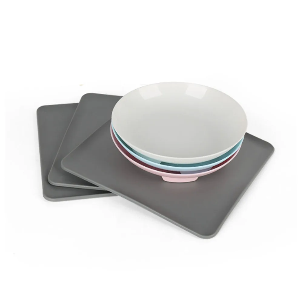 

Silicone Dog Bowls with No Spill Non-Slip Dog Food Bowl Mat Feeder Bowls Removable Waterproof Tray