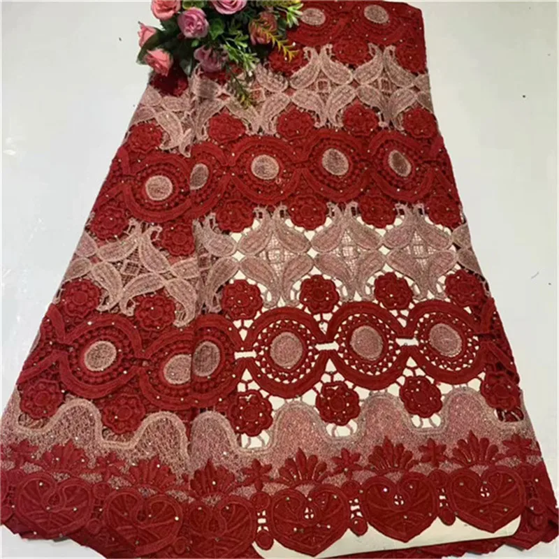 

High Quality French Lace Bridal Embroidered Tulle Lace Fabric. 2019 Latest Nigerian African Lace Fabric For Party Dress. 5 Yards