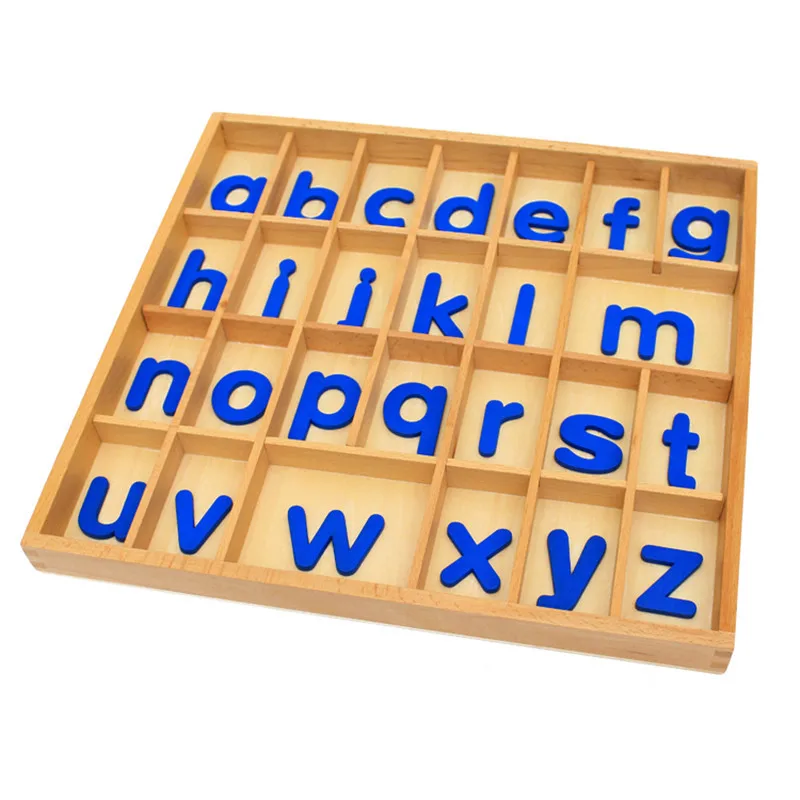 

Montessori Teaching Aids Activity Lettered Box Educational Early Childhood Children Wooden English Lettered Building Blocks Teac