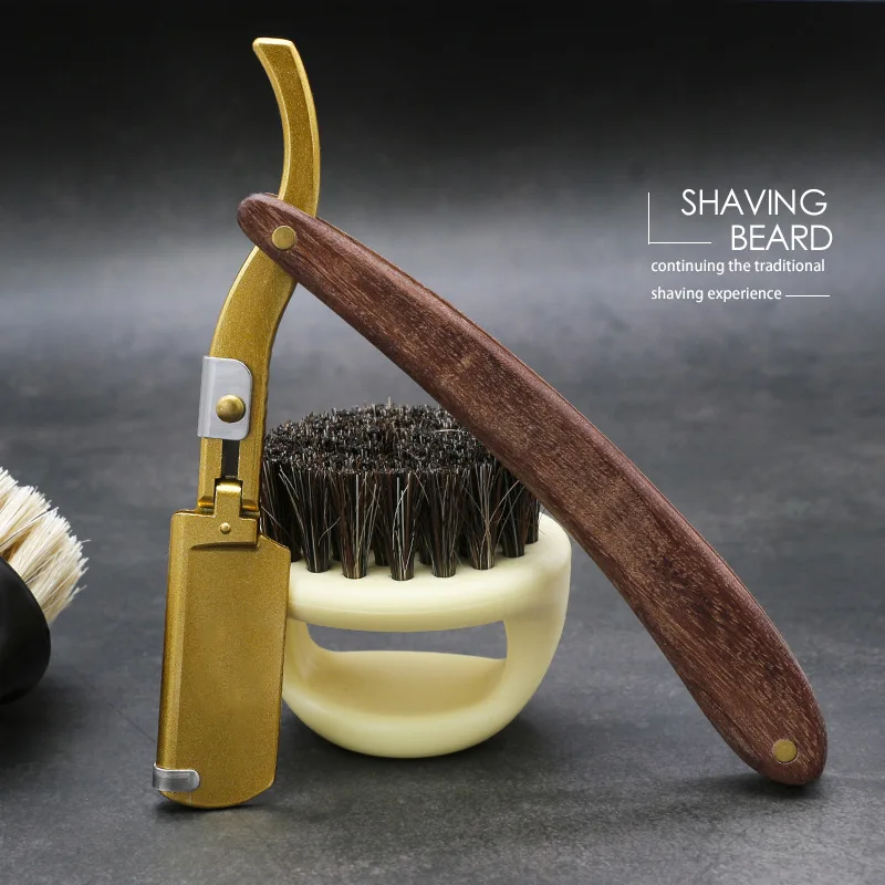 Rosewood Handle Retro Vintage Manual Razor Hairdresser Knife Beard Eyebrows Repair Razor G1111 1 Rosewood Handle Retro Vintage Manual Razor Hairdresser Knife Beard Eyebrows Repair Razor G1111 4