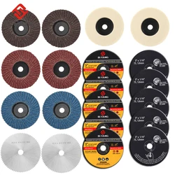 Disque à lamelles de 3 pouces, 75mm, outil abrasif, coupe du bois, meules, lames pour meuleuse d'angle, polissage 