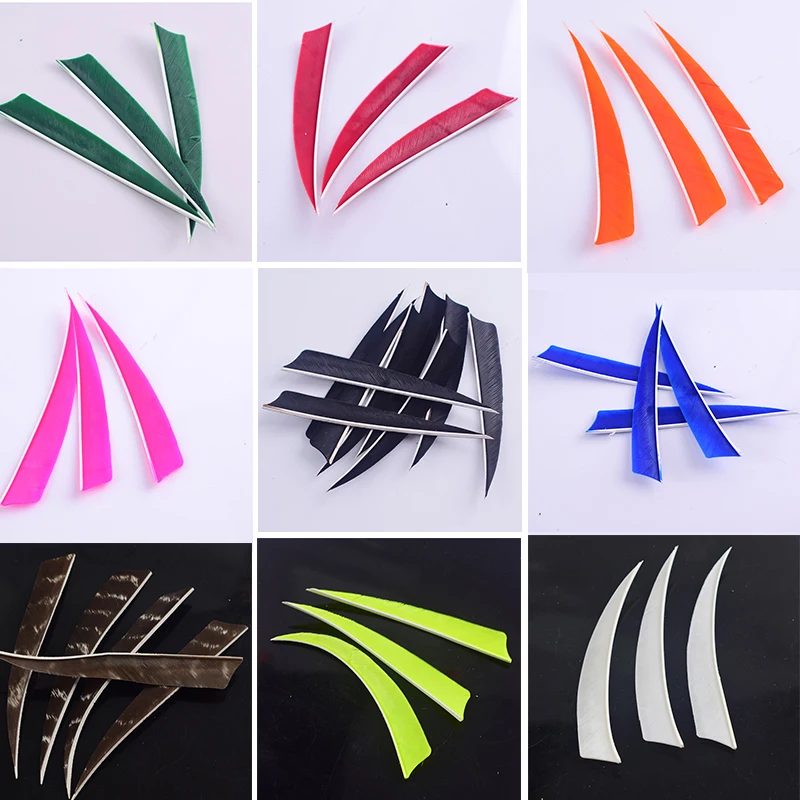 

50pcs 5 "Shield Cup Archery Fletches Arrow Feathers Turkey Feather Hunting Arrow Accessories-5 Inch Schield Fletchings