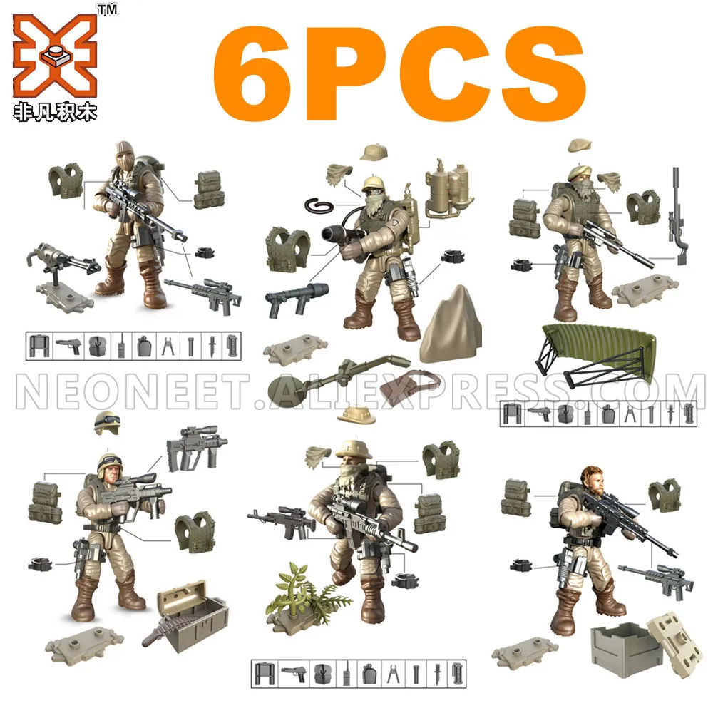 Совместимость Call Of Mini военные службы специальных полиции SWAT Солдат Цифры армии
