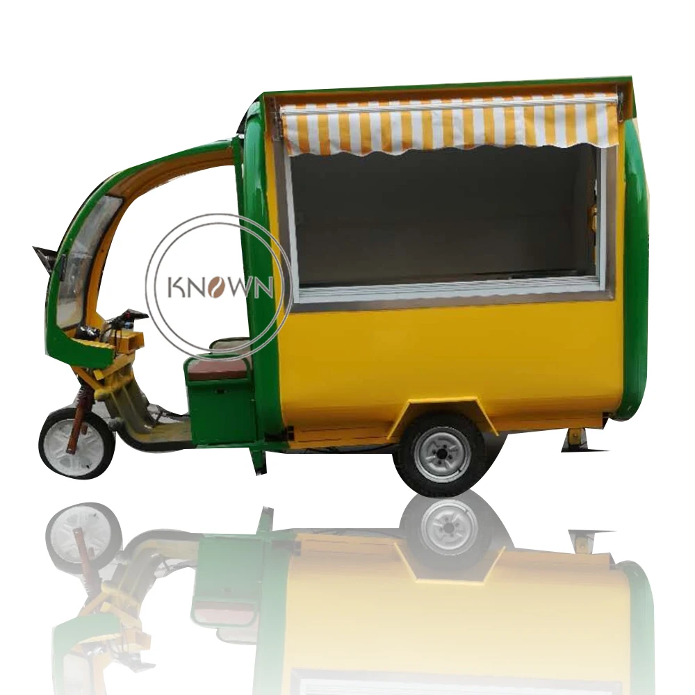 New Design Three Wheels 220cm Long Food Trailer Food Kiosk Mobile Food