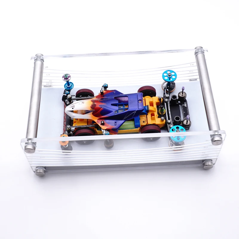 

Tamiya Mini 4WD Tools Carriage Platform Box 3/5 Track Multi-angle Adjust Brake Multifunctional Shunting Station Checker DIY Acc