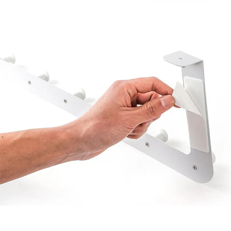 cheap Stainless Steel Over The Door Hooks Coat Hanger Rack 6 Hooks for Cloth Pants Hat Towel HUG Deals