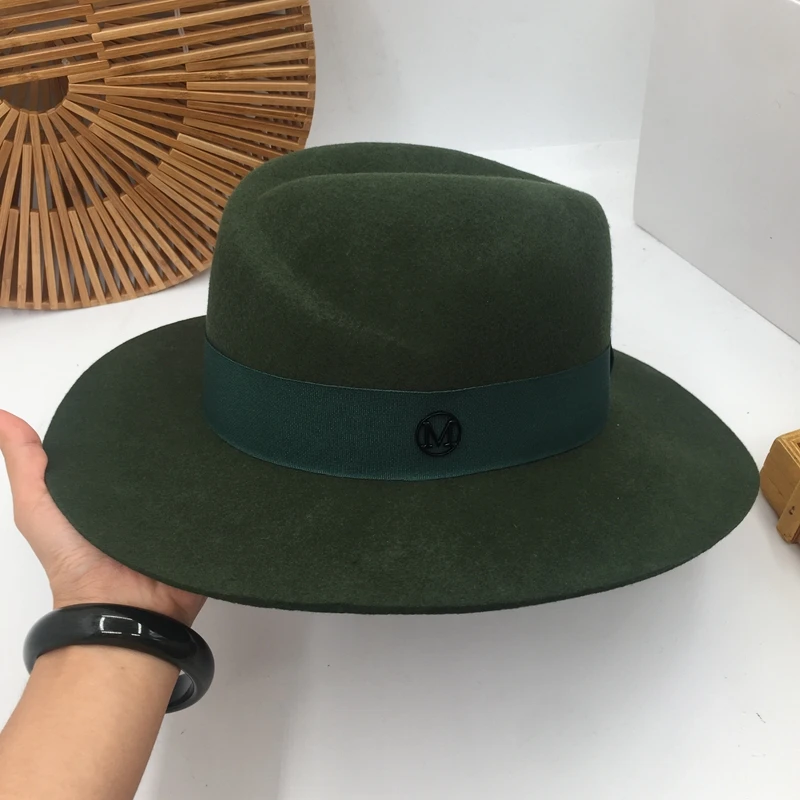 Мужская футболка темпера и армейская зеленая шерстяная шляпа Sir Мужская и wo Мужская мода в Европе и Америке Ван фетровая шляпа