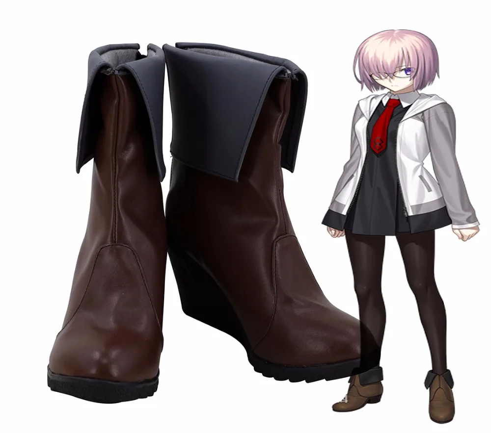 

FGO Fate Grand Order Mashu Kyrielight Cosplay Boots High Heel Shoes Custom Made Any Size