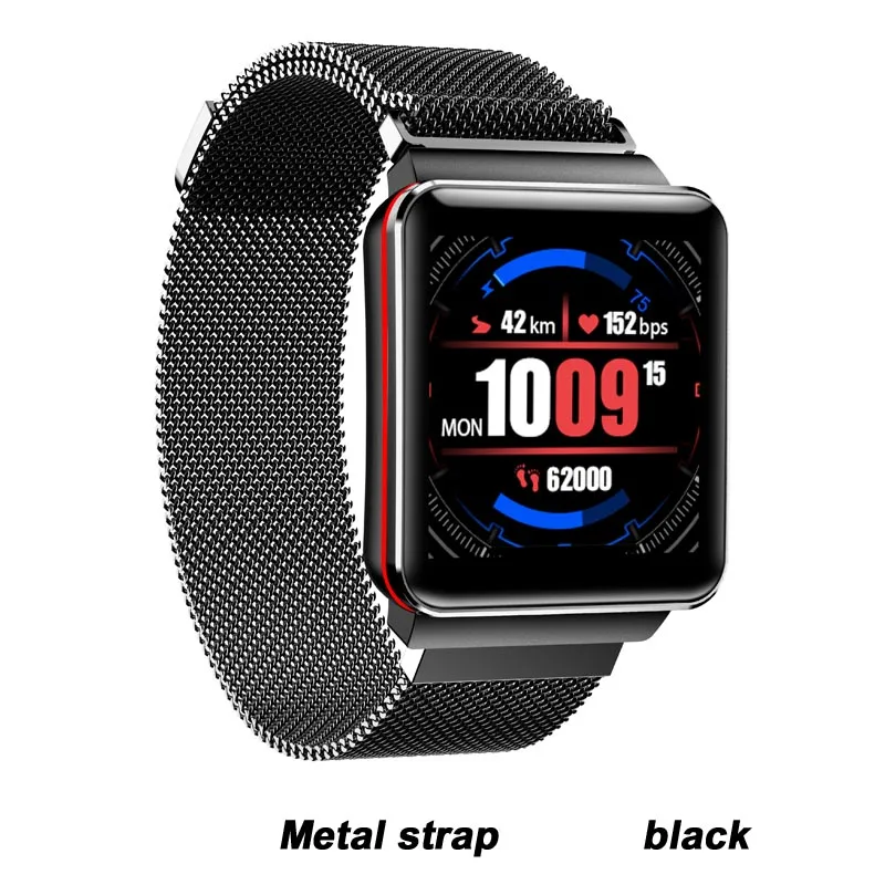 metal black Мужские Смарт-часы H10, IP67, водонепроницаемые, пульсометр, кровяное давление, фитнес-трекер, умные часы, трекер активности, Bluetooth, умные часы - Цвет: metal black