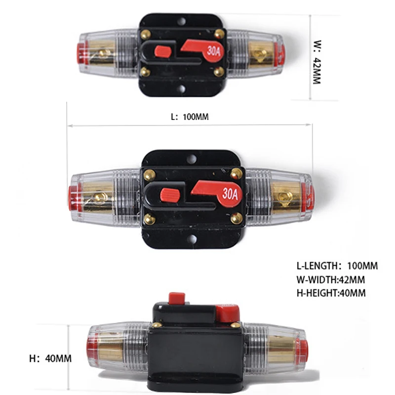 Interruttore Automatico Con Reset Manuale 60A Per Auto, Barca, Impianti Audio 12-24V DC
