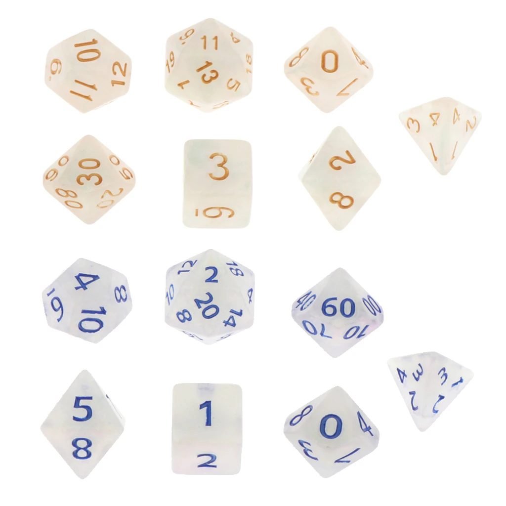 7Pc Multi-sided Dices Set D4-D20 MTG DND RPG Board Game Dice for D&D Roleplaying Party Casino Table Game Toy