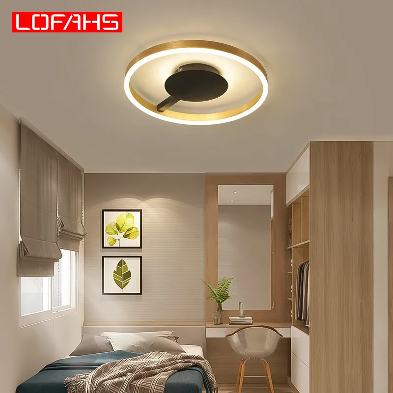 

LOFAHS Gold Art Deco Luminaria Bedroom Living Room Ceiling Lamp For Dining Living Room Bedroom Modern LED Ceiling Lights