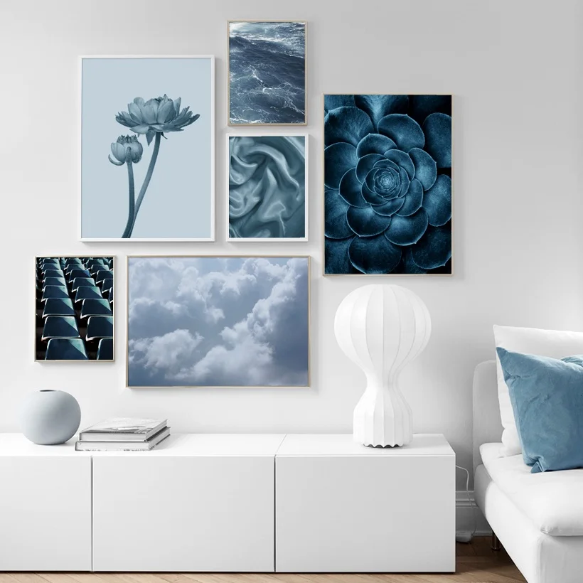 

Flower Sea Cloud Seat Nordic Posters And Prints Wall Art Canvas Painting Landscape Wall Pictures For Living Room Bed Room Decor
