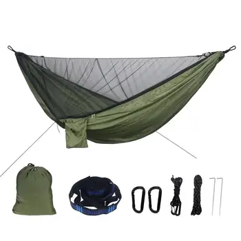 

Nylon Backpacking Sleeping Bed with Straps Automatic Quick Opening Portable Hammocks for Outdoor Camping Survival Hunting