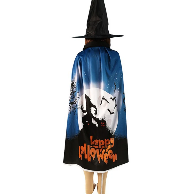 Halloween Halloween Cloak COS Prop Bat Pumpkin Pattern Cloak Men Women Halloween Clothes Party Dressup More Discounts