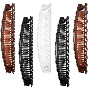 

New Solid Color Hair Claws Banana Hair Clip Barrettes Hairpins Girls Hair Clamp Hair Accessories For Women