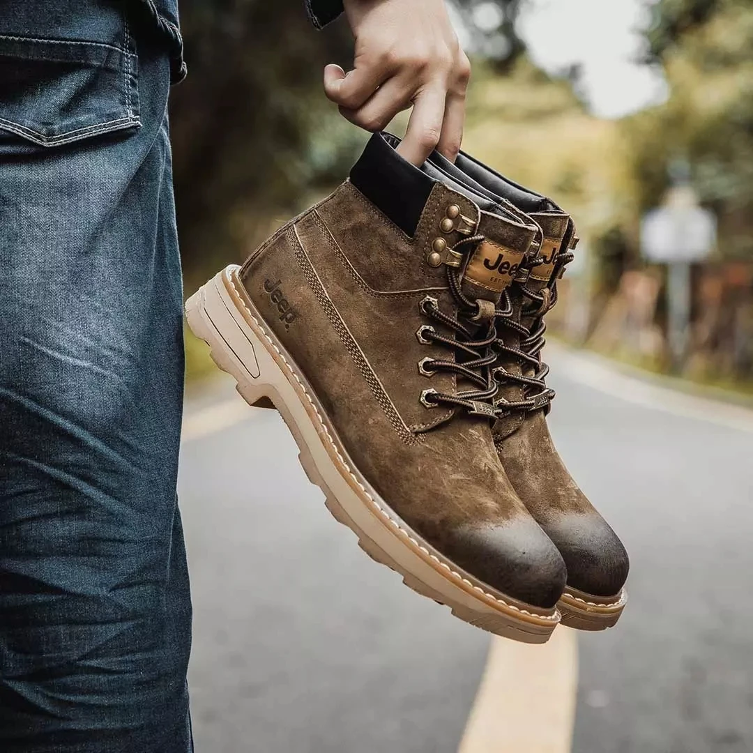 XIAOMI Botas Jeep Martin de cuero para hombre, botines de estilo británico  de alta calidad, botas de herramientas retro informales, otoño e invierno,  eur38 44|Sensores de movimiento inteligentes| - AliExpress