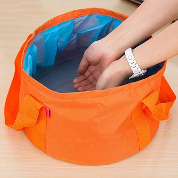 

Portable Folding Wash Basin Water Bucket Outdoor Survival Travel Basin Camping Foot Washing Bag Army Tactical Hunting Equipment