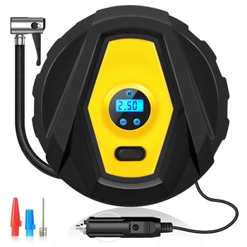 

LED Light Automatic Timing Digital Pressure Gauge,3 High-Air Flow Nozzles & Adaptors,for Cars/Motorcycle/Bicycle Tires