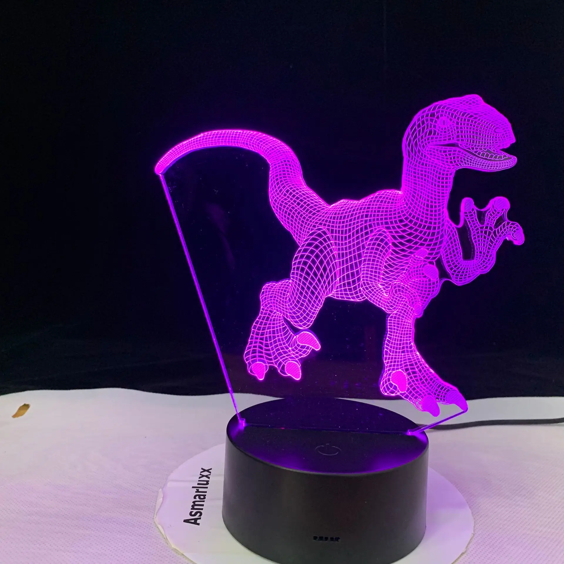 Динозавр LED Акриловый Ночной светильник с 7 Цвета сенсорный пульт дистанционного