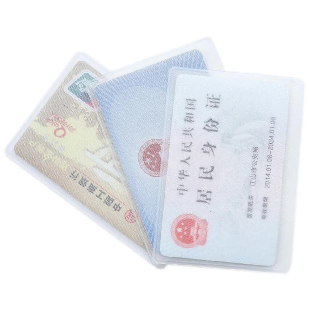 Fashion Simple PVC Waterproof Transparent Scrub Card Cover Cardholder Case Protect Credit ID Bank Card Holder Case