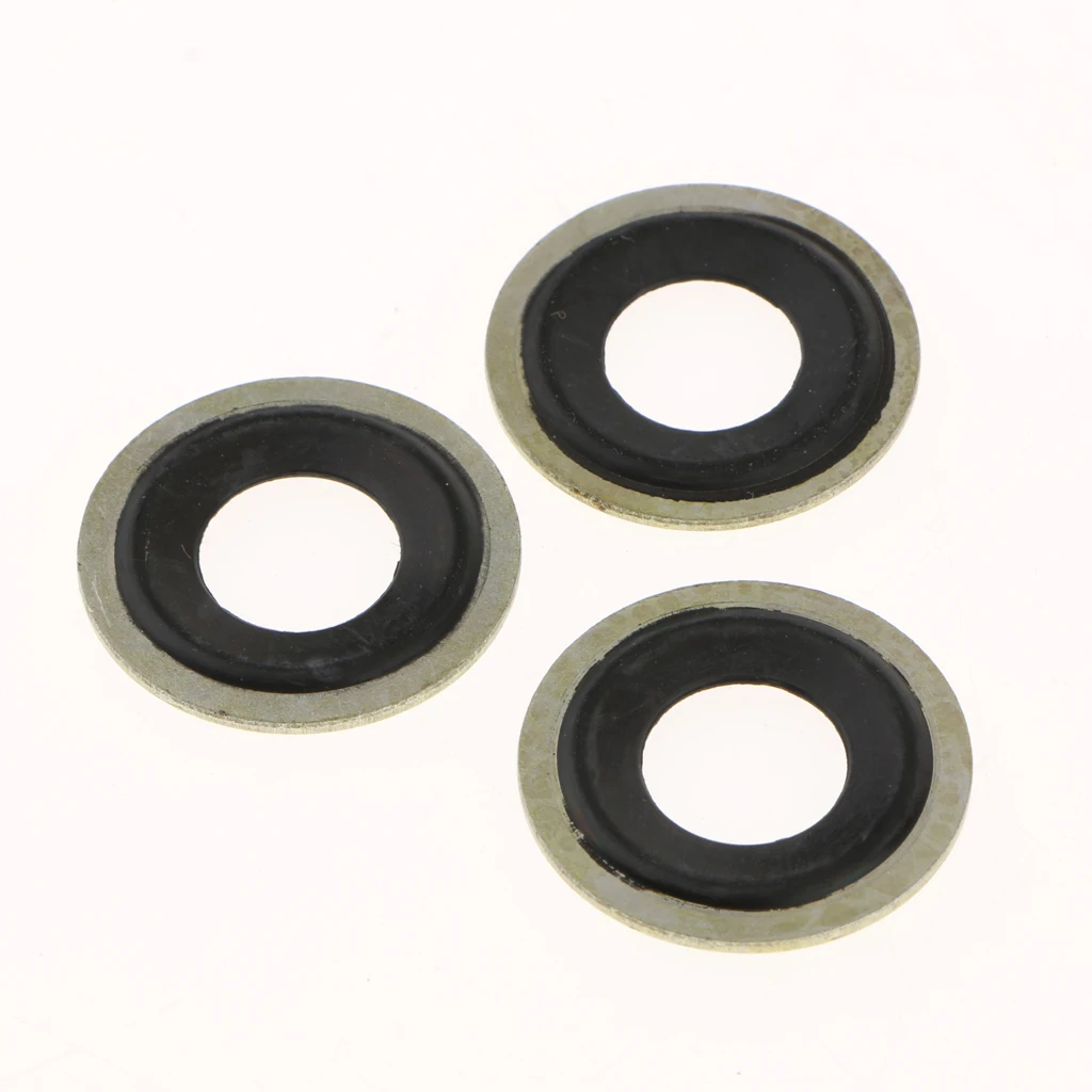 50pcs 14mm Metal Oil Drain Plug Crush Washer Gaskets For Gm Chevrolet