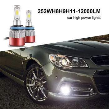 

High Quality Car styling LED Headlights Bulbs Compatible Effective Decoder Easy Installation Waterproof 252W 12000LM H8/H9/H11
