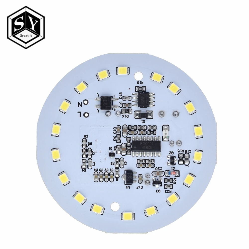 

GREAT IT Microwave Radar Sensor Module AC 220V 12W White LED Lamp Intelligent Control for Aisle Corridor