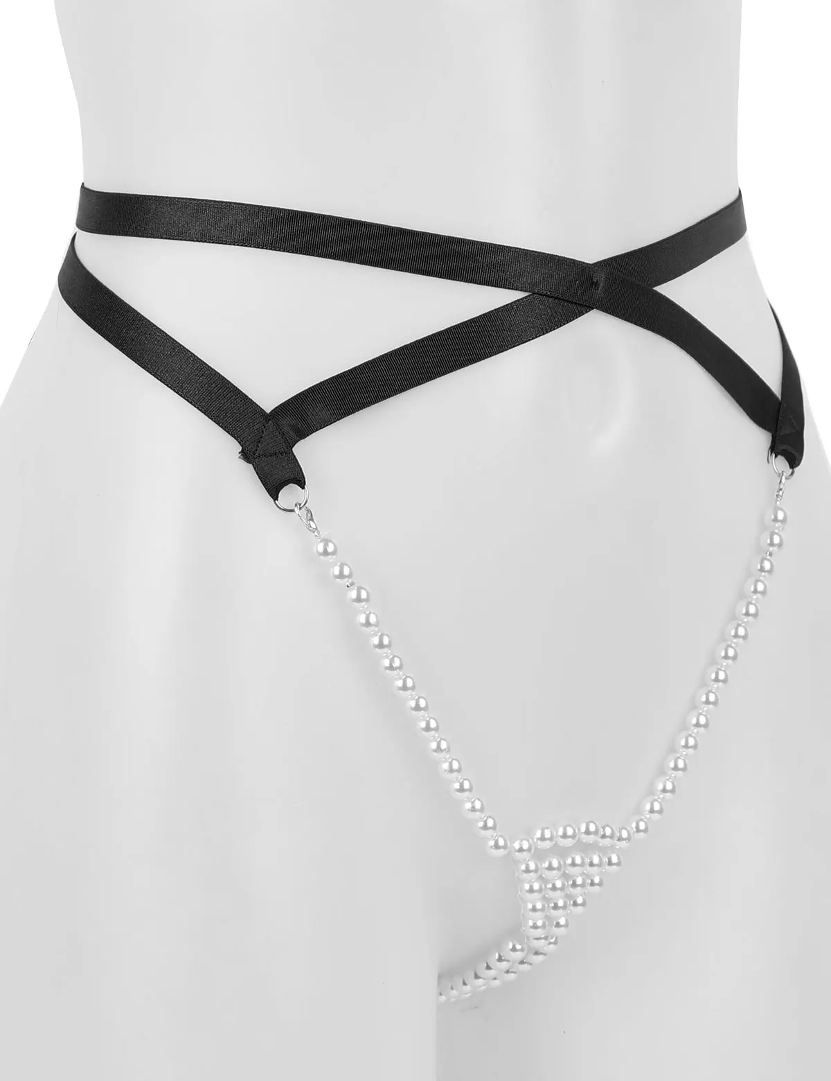 Sexy Womrn G-Strings Thong Briefs Underwear Female Lingerie T-Back Open Butt Pearl Sissy Panties Mini Bikini Swimsuit Underpants