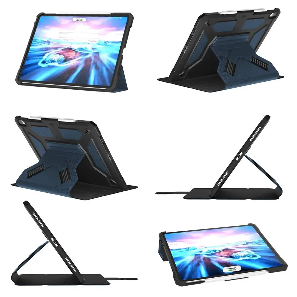 Умный чехол для iPad Pro 12,9 дюйма кожа+ ТПУ задняя крышка с карандашом держатель плечевой ремень ударопрочный защитный корпус KTZ