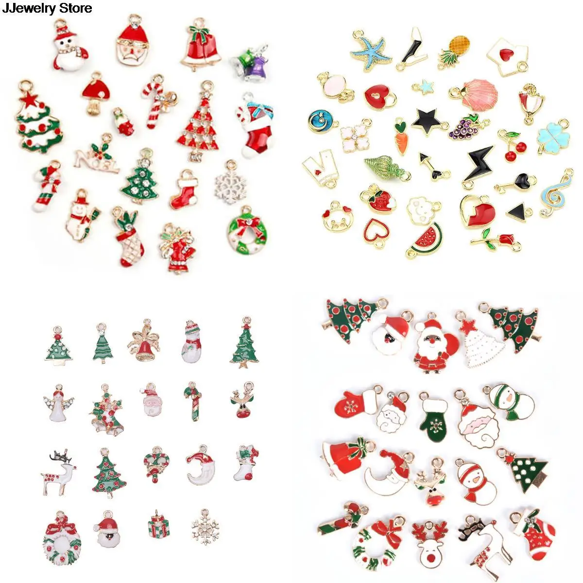 19/20/30PCS DIY Mixed Christmas Jewelry Charm Pendants Jewellery Xmas Beautiful Making | Украшения и аксессуары