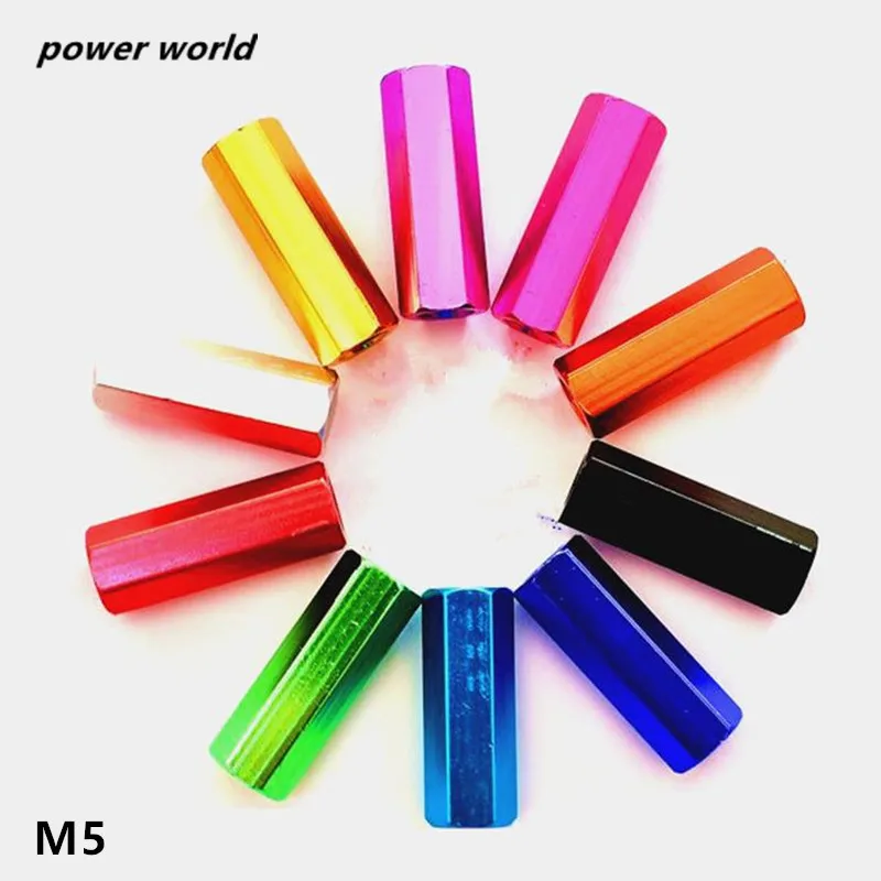 M5 Сверхлегкий шестигранный Красочный алюминиевый сплав декоративные проставки