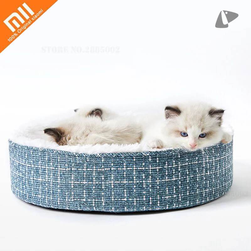 Xiaomi глубокий сон кошка кровать зима теплый плюс бархат Универсальный питомник Съемный и моющийся ПЭТ коврик маленькая плюшевая собака кровать