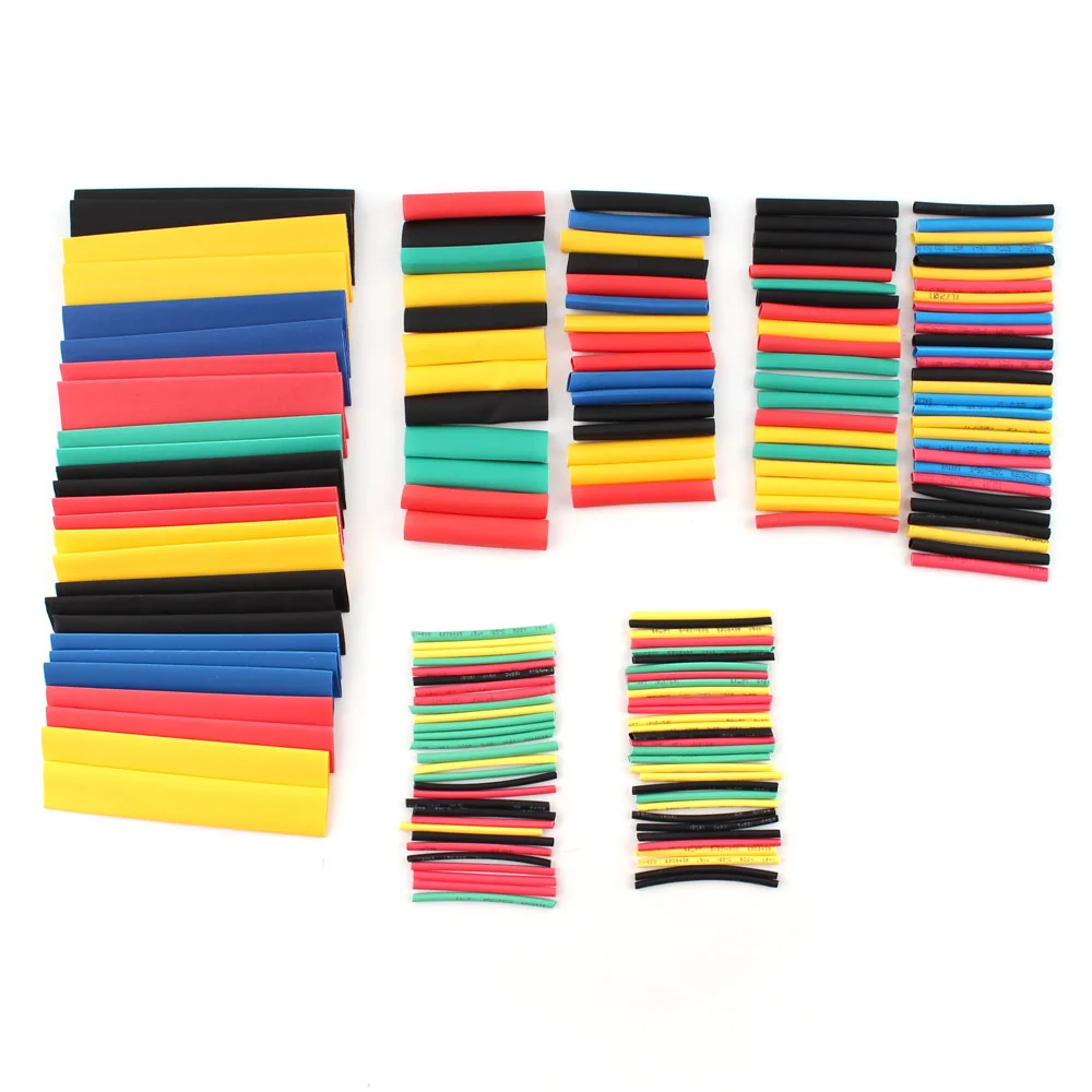 164Pcs/Set Heat Shrink Tube Termoretractil 2:1 Polyolefin Insulated Shrinking Tubing Assorted Insulated Wire Cable Sleeving Tube