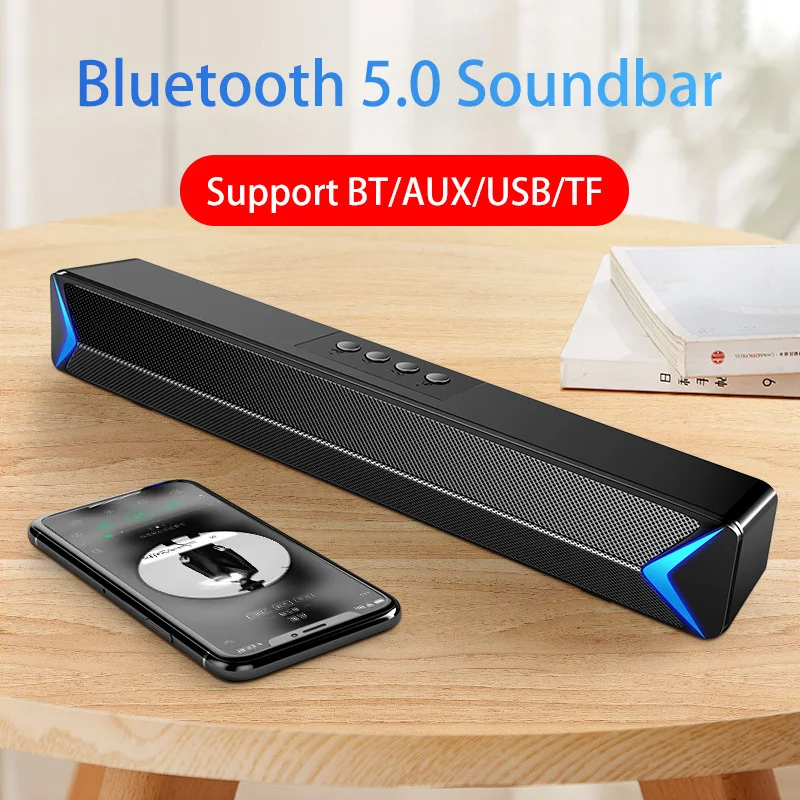 S13 Soundbar for TV Home Theater Computer Speaker Bluetooth Speaker Surround Sound Bar with AUX USB FM Radio