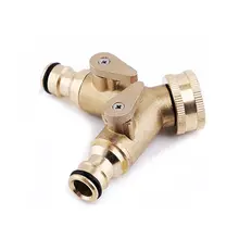3/" 2-полосная шланг кран компонентов латунь Трубное соединение делитель воды C63E
