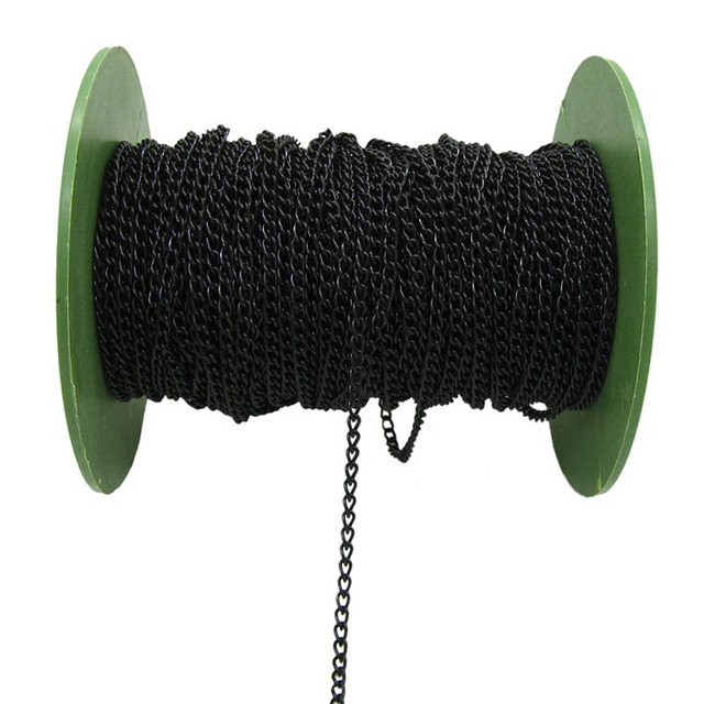 Bracelet Necklace Chains 2.5/3.5/4.5mm Silver/Gold/Gunblack/Antique Bronze Link Chain for DIY Jewelry Making Accessories