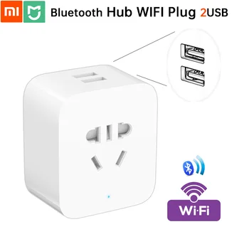 

Original Xiaomi Mijia Mi Bluetooth Hub WiFi Plug Socket Grant Intelligence to Home Applicance Link Automation Timer Countdown