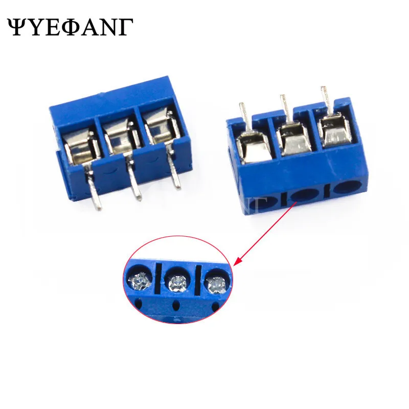 10 шт./лот KF301 2P 5.0 винт 2Pin 3Pin 5 0 мм прямой контактный PCB клеммный блок разъем