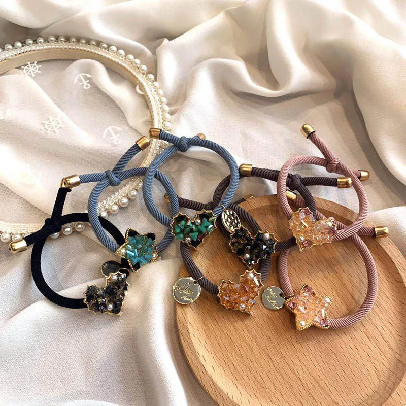 

2019 New Rhinestone Stones Hair Tie Headdress Floral Head Band Star Heart Temperamental Bow Women Accessories Gifts